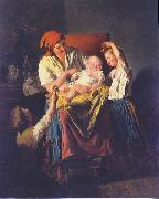 Ferdinand Georg Waldmuller Mothers joy Spain oil painting artist